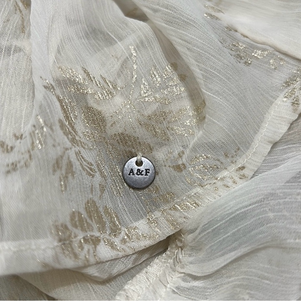 Zara Beige Floral Blouse with Button Detail - Picture 8 of 8